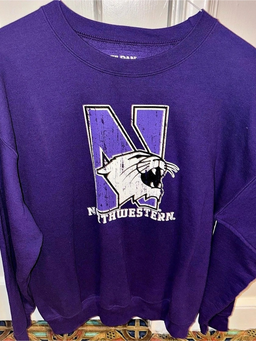 Gildan DryBlend Crewneck Crew Neck Northwestern Wildcats DryBlend Large